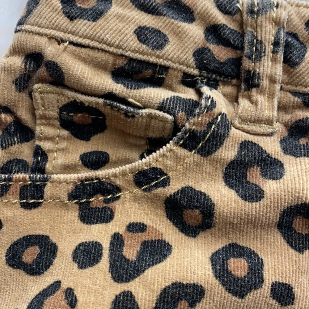 CAT & JACK Leopard Print Corduroy Skirt Sz XS/4-5
